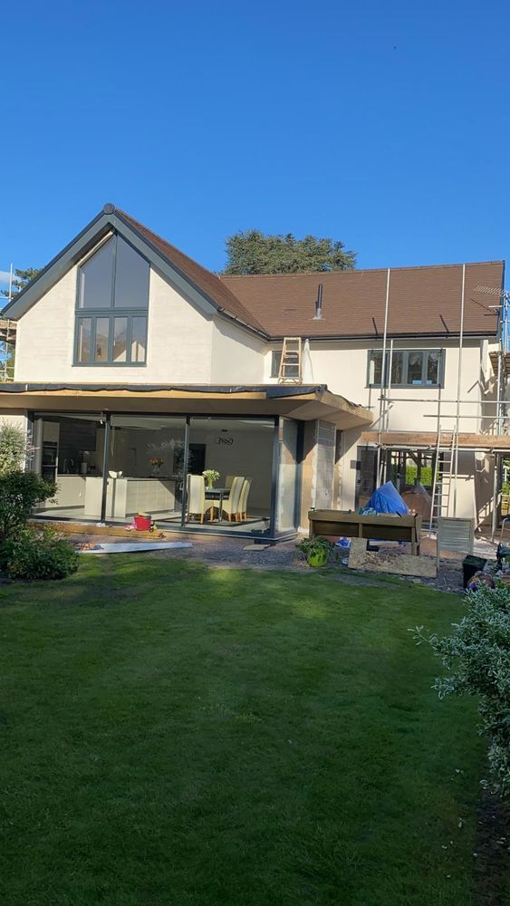 Large house following exterior refurbishment work